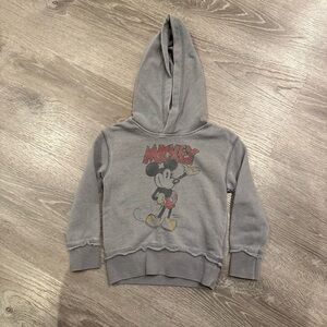 Disney Mickey Mouse Gray Toddler Hoodie Sweatshirt Size 12 Months